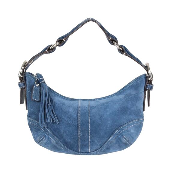 Coach Vintage Y2K Crescent Bag – Soft Blue Suede